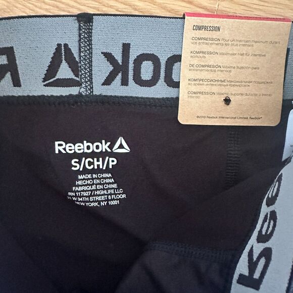 Reebok Conditioning Compression Tights Pants Black Size S NWT - Picture 3 of 4